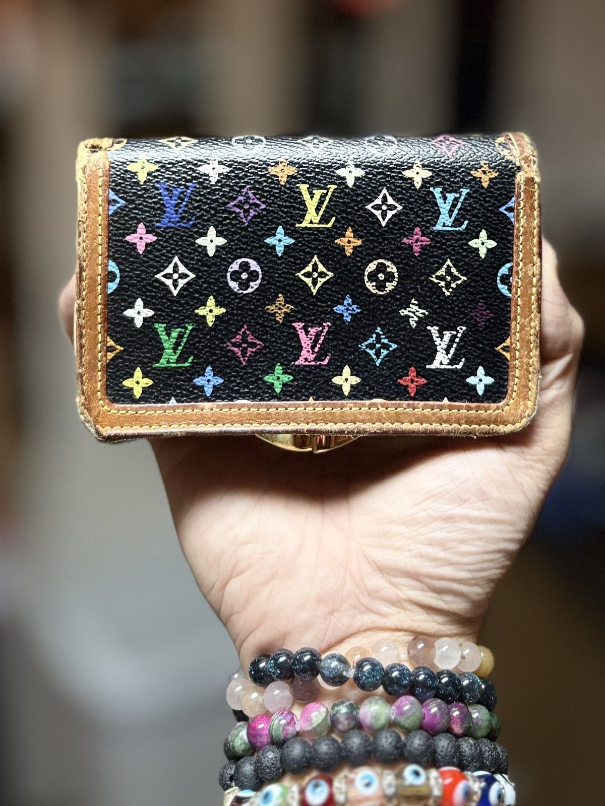 Louis Vuitton × Takashi Murakami Vintage Louis Vuitton Takashi Murakami Multicolr Portefeuile Size ONE SIZE - 11 Thumbnail