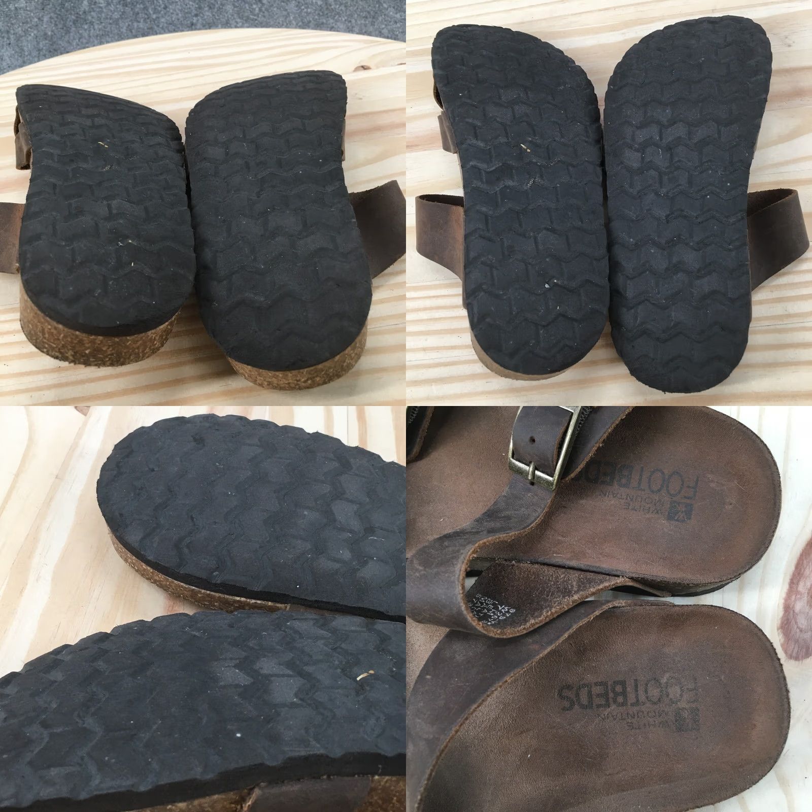 Vintage White Mountain Gracie Sandal Womens 7 M Brown Slip On Slide Flats Footbeds Leather Upper Casual Shoes Size US 7 / IT 37 - 9 Thumbnail