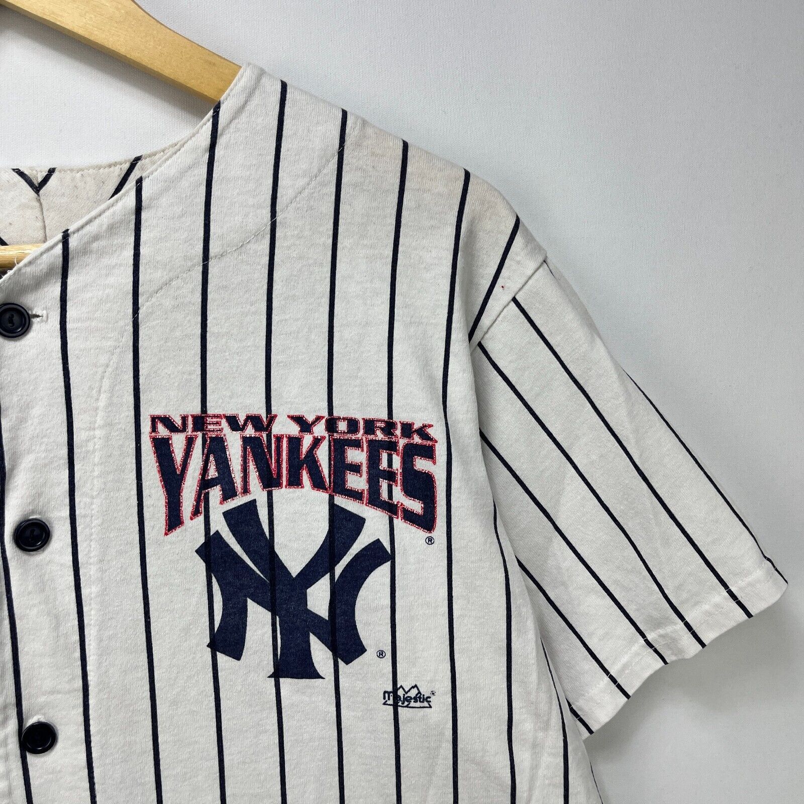Majestic × Vintage Vintage 90s New York Yankees Majestic Jersey Shirt Large USA Size US L / EU 52-54 / 3 - 3 Thumbnail