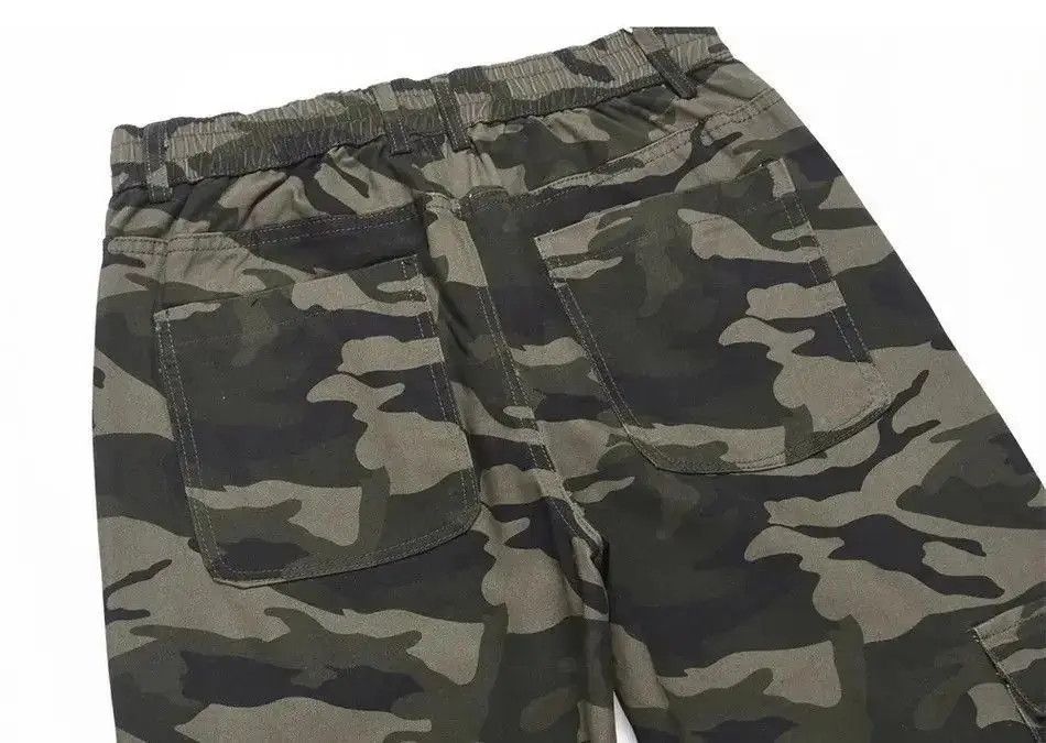 Japanese Brand Cargo camouflage trousers casual baggy pockets wide leg Size US 32 / EU 48 - 5 Thumbnail