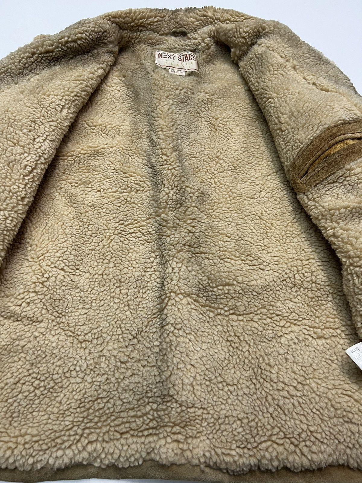Vintage 🔥VINTAGE NEXT STAGE LEATHER CRAFT SHEARLING JACKET Size US M / EU 48-50 / 2 - 12 Thumbnail
