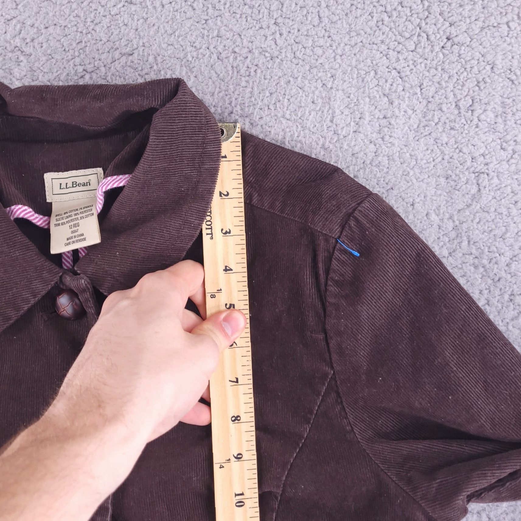 Vintage LL Bean Jacket Womens 12 Brown Corduroy Button Size XL / US 12-14 / IT 48-50 - 6 Thumbnail