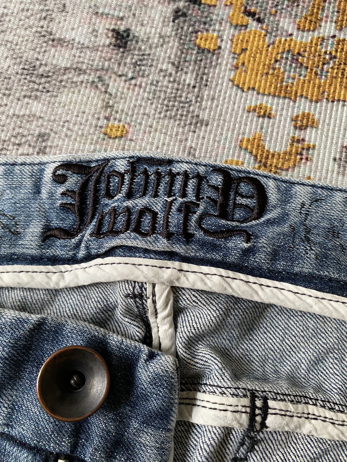 Japanese Brand Johnny Wolf Faded Blue Distressed Rick Owens Style Jeans Size US 30 / EU 46 - 22 Thumbnail