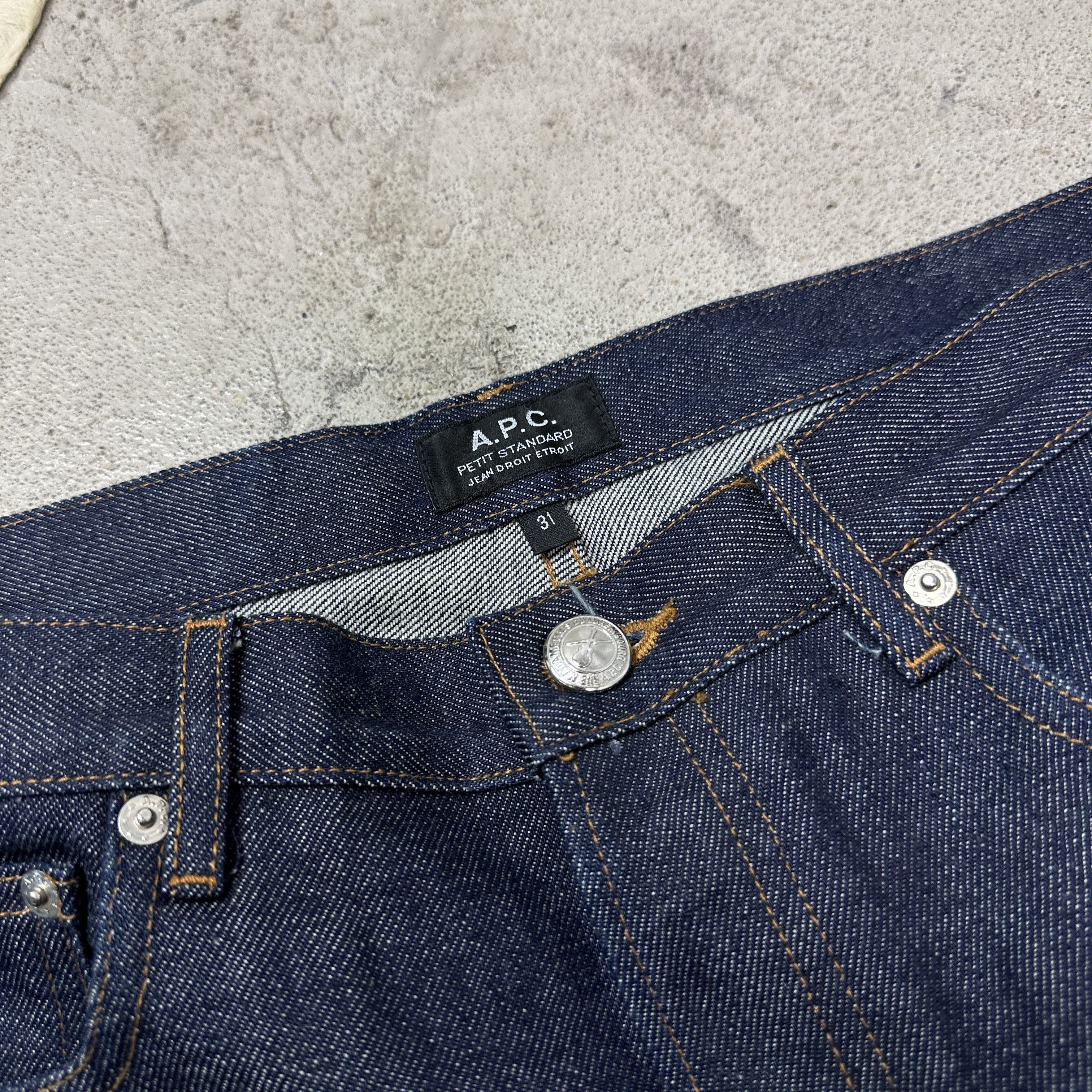 A.P.C. Vintage Denim Streetwear A.P.C. Selvegde Jeans Y2K Size 31" - 4 Thumbnail