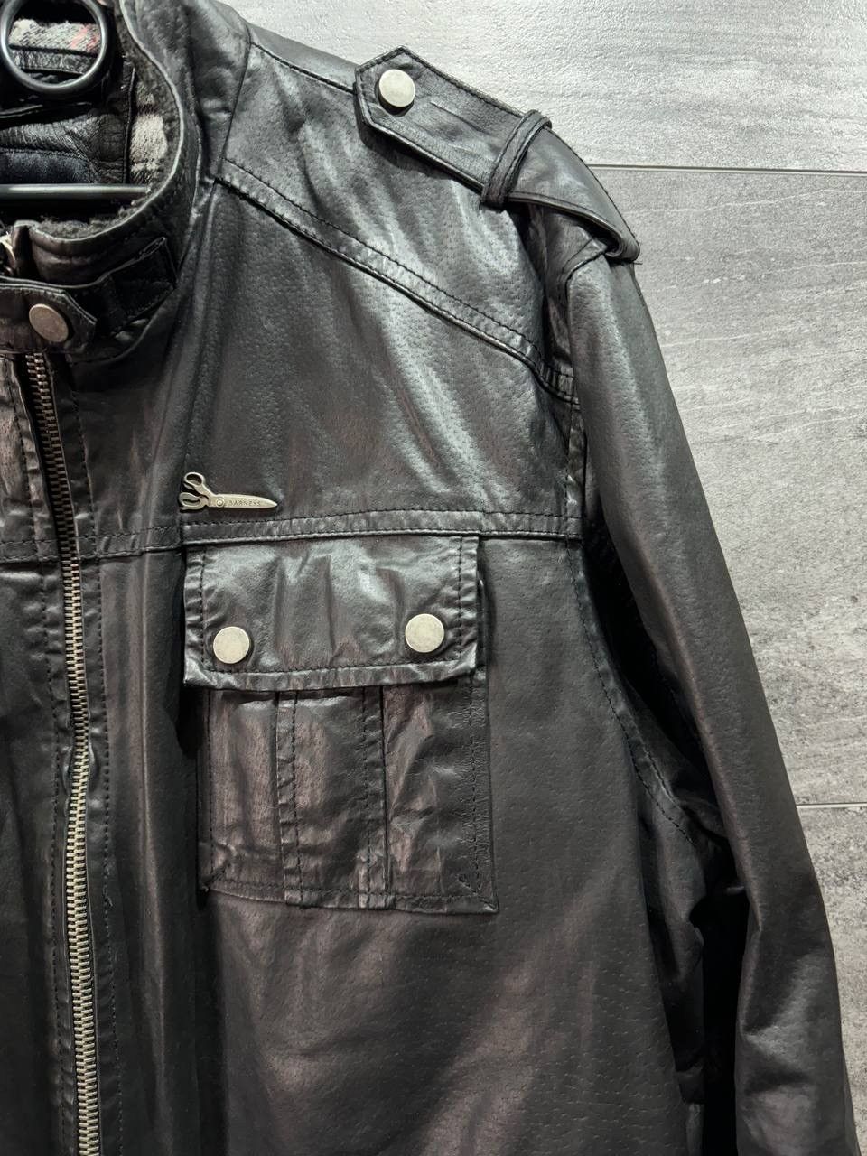 Other Barneys Originals Men's Multipocket Black Leather Jackets Size US XL / EU 56 / 4 - 2 Thumbnail