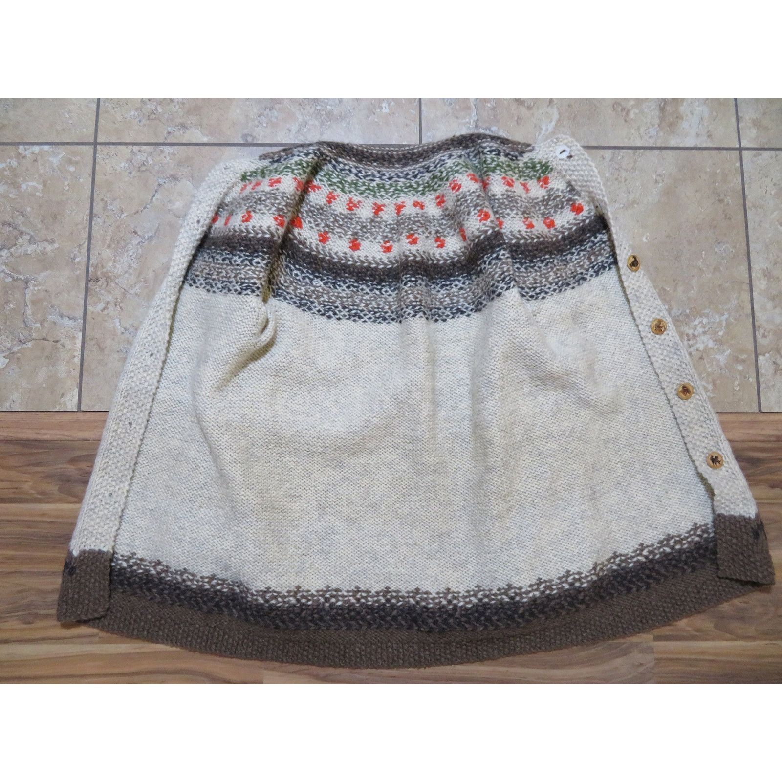 Other Knit Sweater Bodice Cardigan Designer Buttons Beige Wool M? Size M / US 6-8 / IT 42-44 - 9 Thumbnail