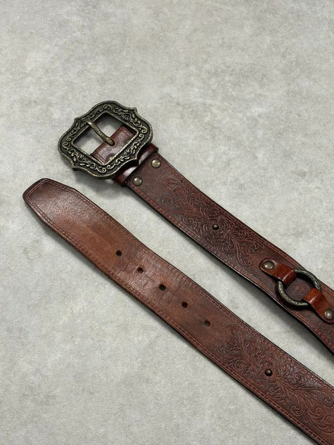 Dsquared2 Dsquared2 Brown Leather Belt Ornamental Buckle Size ONE SIZE - 4 Thumbnail