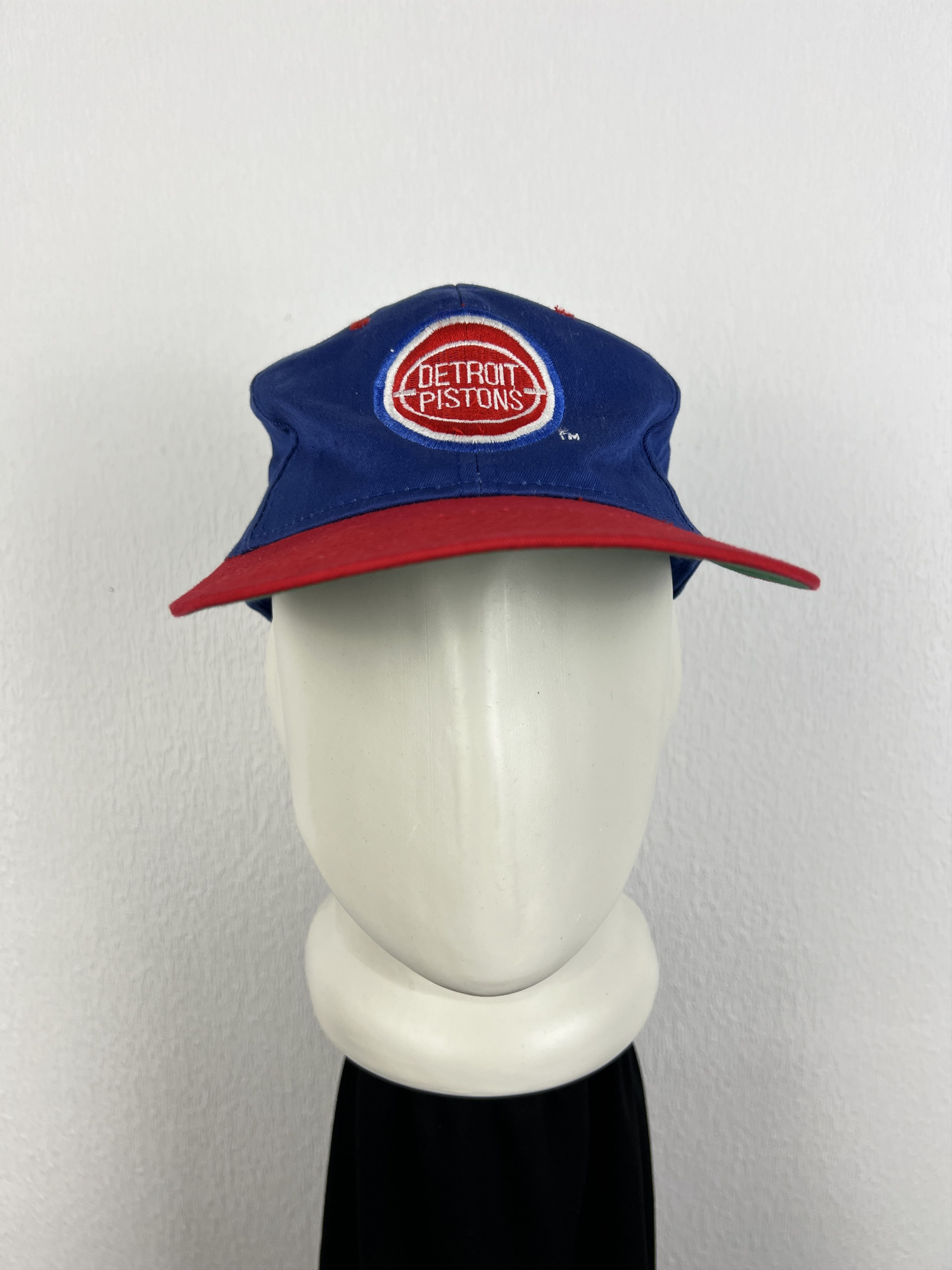 Vintage Vintage Detroit Pistons NBA Snapback Cap Hat Blue Red Rare Size 26 - 1 Thumbnail