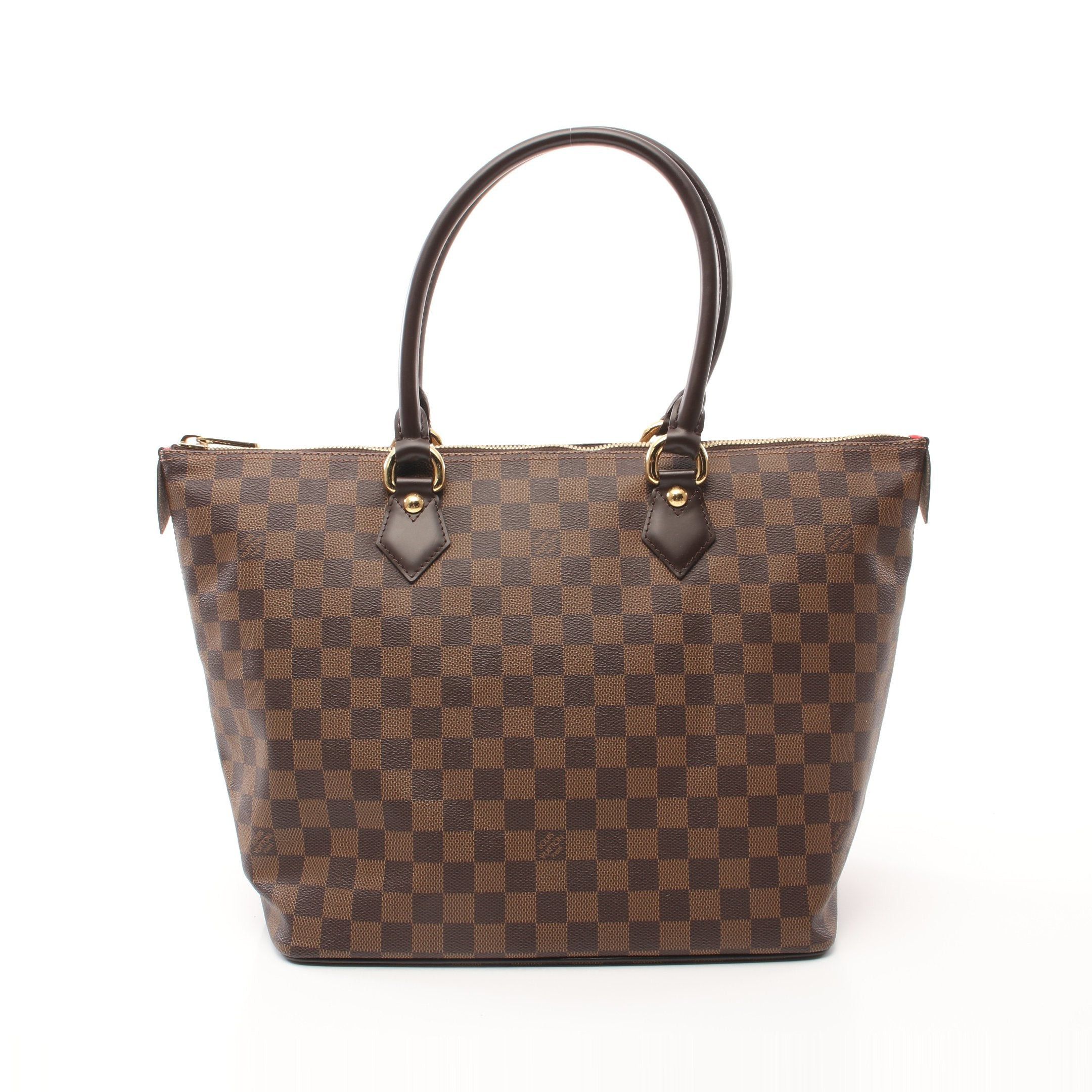 Louis Vuitton Louis Vuitton Saleya Mm Damier Ebene Handbag Tote Bag Leather Brown Size ONE SIZE - 1 Thumbnail