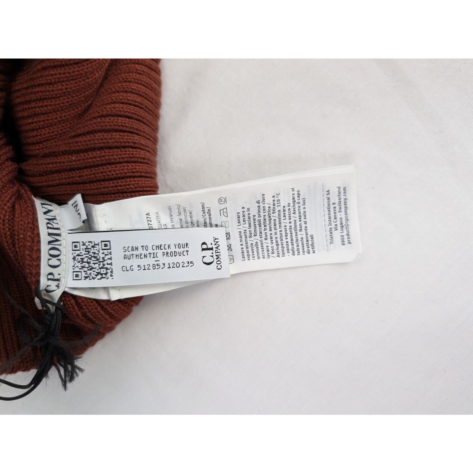 C.P. Company o1rshd1 Q:2 / Size: OS / Goggles Beanie Cap / Hat in Brown Size ONE SIZE - 11 Thumbnail