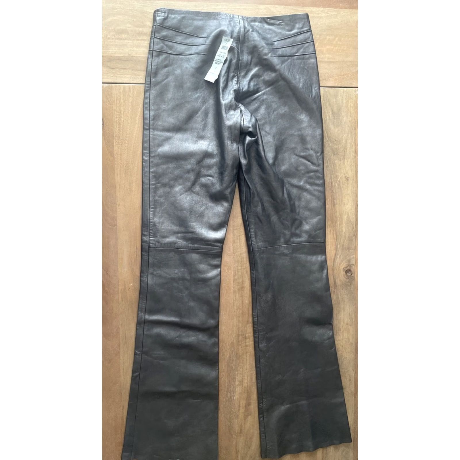 Vintage VINTAGE Cache Cache Leather Y2K Pants Women's 90s Flared Brown Low Rise 29x33 Size 4 NWT Size 27" / US 4 / IT 40 - 2 Thumbnail