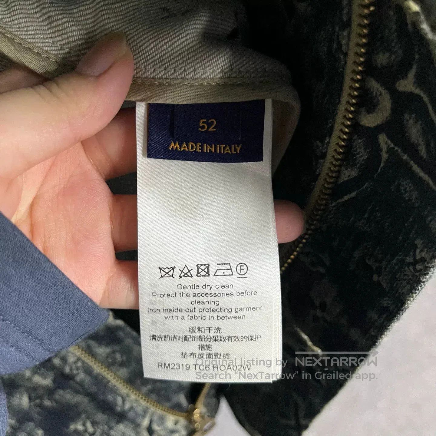 Louis Vuitton Louis Vuitton Gray Logo Denim Jacket. Size US XL / EU 56 / 4 - 4 Thumbnail