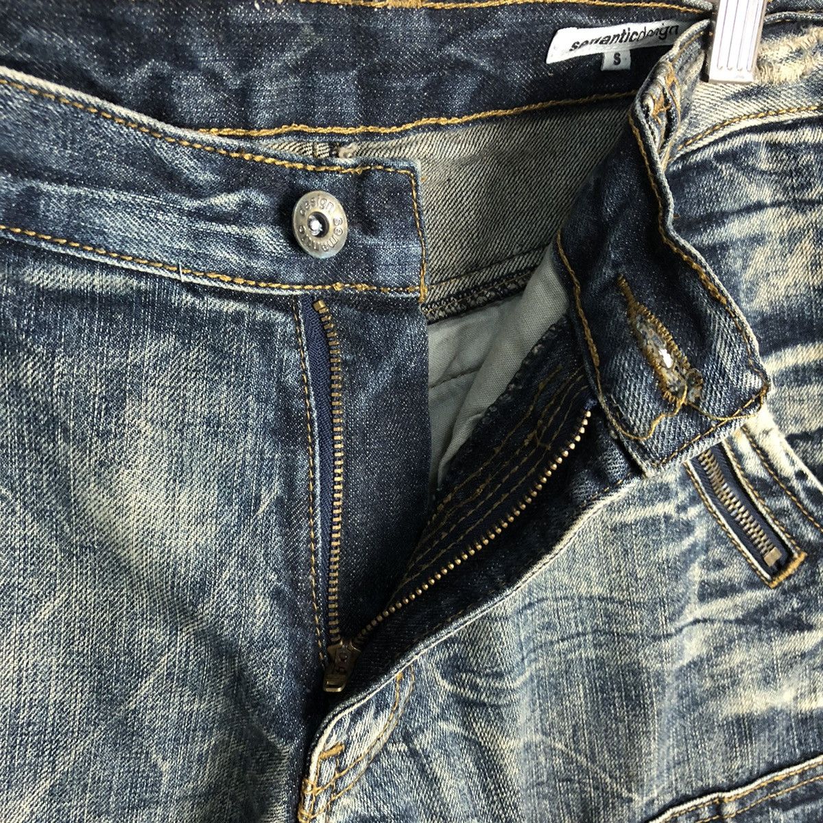 semanticdesign DL Semantic Design Blue Distressed Denim Pants #A144 Size US 28 / EU 44 - 17 Thumbnail