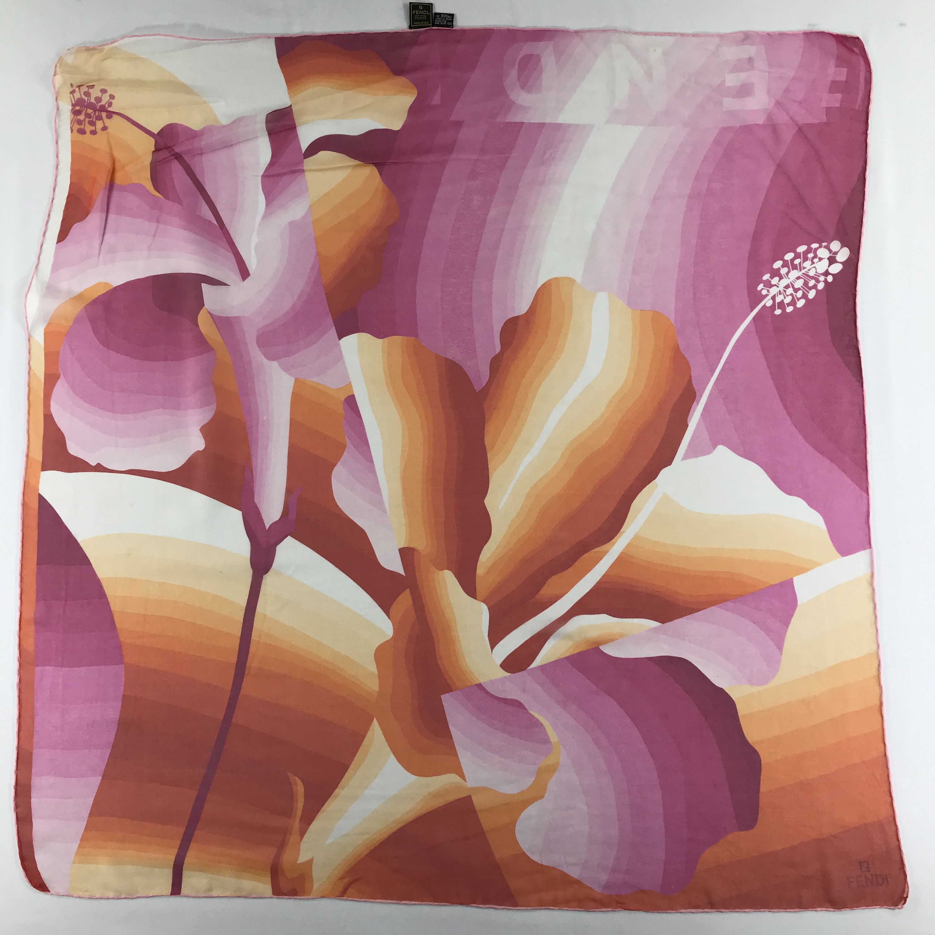 Vintage Vintage Fendi Silk Scarf Size ONE SIZE - 2 Thumbnail
