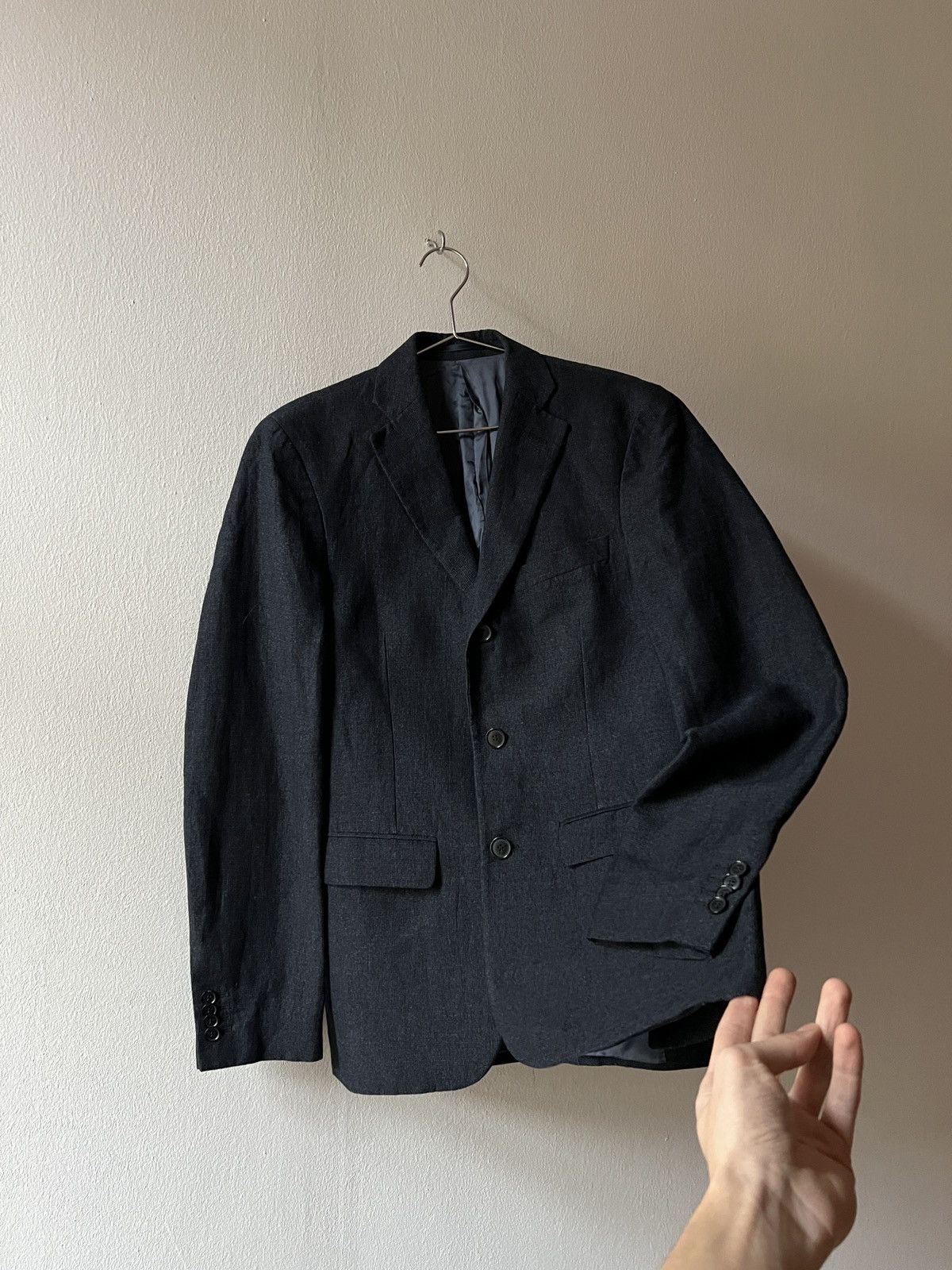 Acne Studios Acne Studios SS13 Black Linen Blazer Jacket Size 48R - 6 Thumbnail
