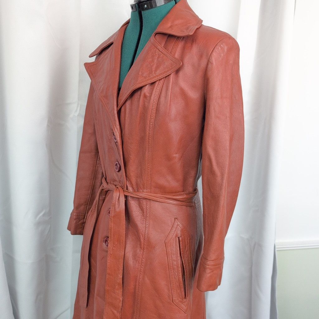 Vintage Vintage Cabretta Leather Ladies' Long Coat. Size S / US 4 / IT 40 - 2 Thumbnail