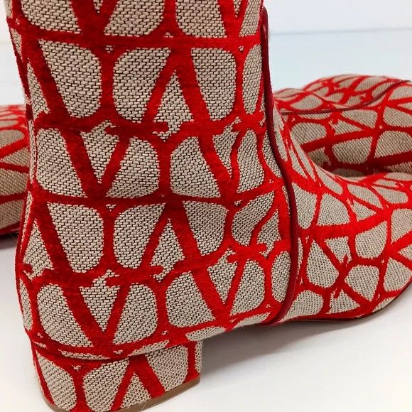 Valentino Valentino Garavani Toile Iconographe VLogo Boots - EU39.5 Size US 9.5 / IT 39.5 - 7 Thumbnail