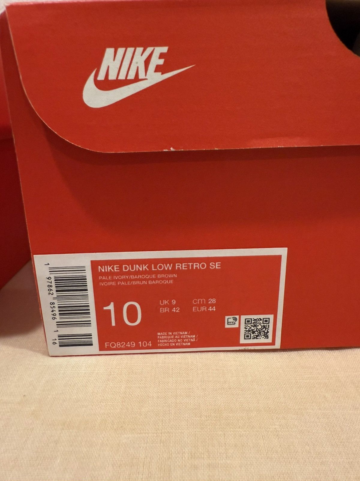 Nike Nike Dunk Low SE “Baroque Brown” Size US 10 / EU 43 - 8 Thumbnail