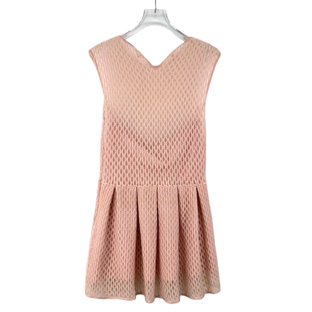 Dior Dior Pink Hollow Embroidered Sleeveless Knit Dress K26WX Size S / US 4 / IT 40 - 2 Thumbnail