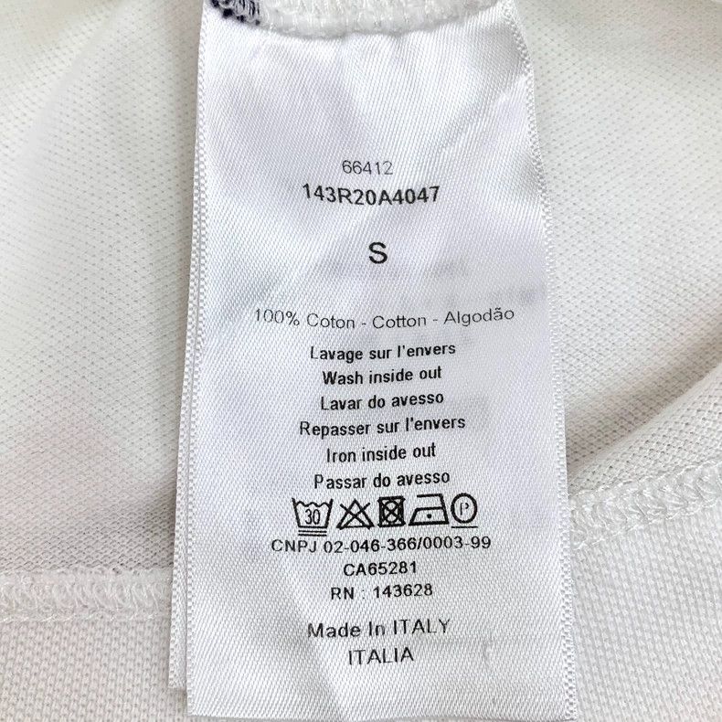 Dior Dior White striped letter inlaid cotton lapel short-sleeve Size S / US 4 / IT 40 - 7 Thumbnail