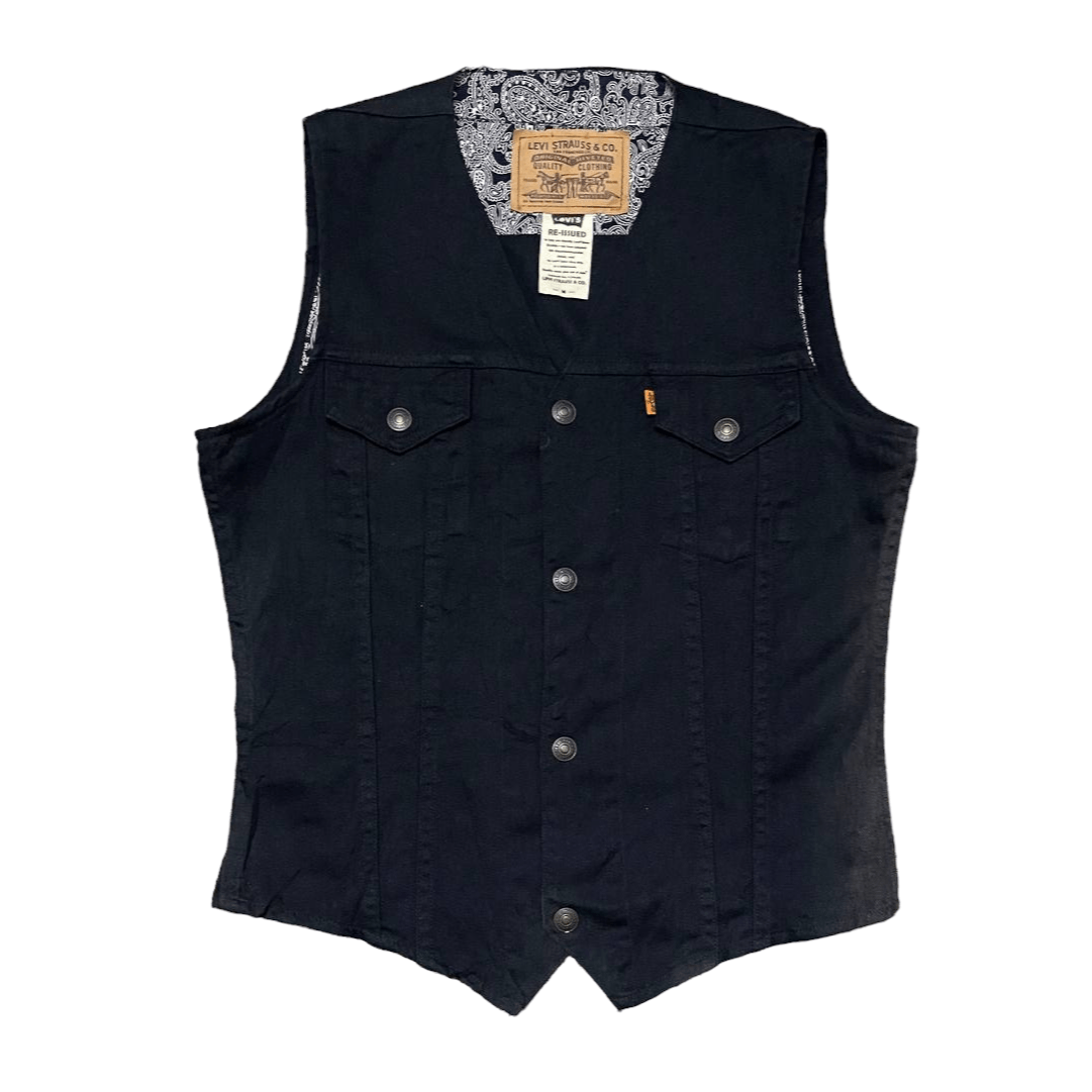 image of Levis x Levis Vintage Clothing Vintage Levi's Re-Issued Orange Tab Vest in Black (Size Medium)