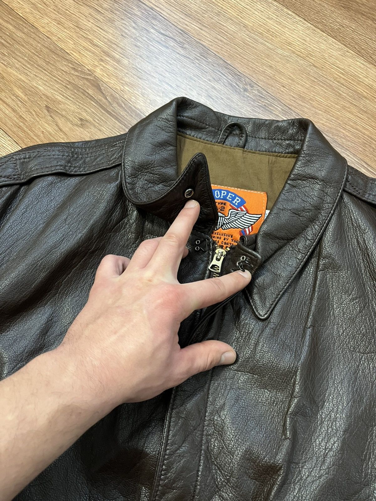 Cooper Vintage Cooper A2 Leather Aviator Jacket Size US M / EU 48-50 / 2 - 4 Thumbnail