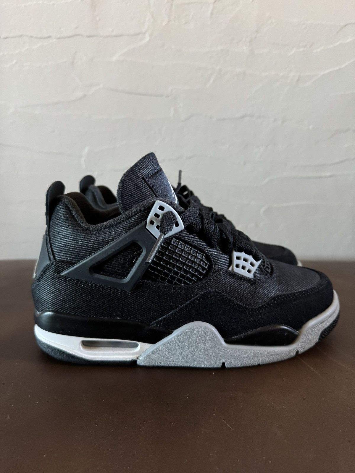 Jordan Brand Black Canvas Jordan 4s ‘2022’ Size US 5.5 / IT 35.5 - 4 Thumbnail