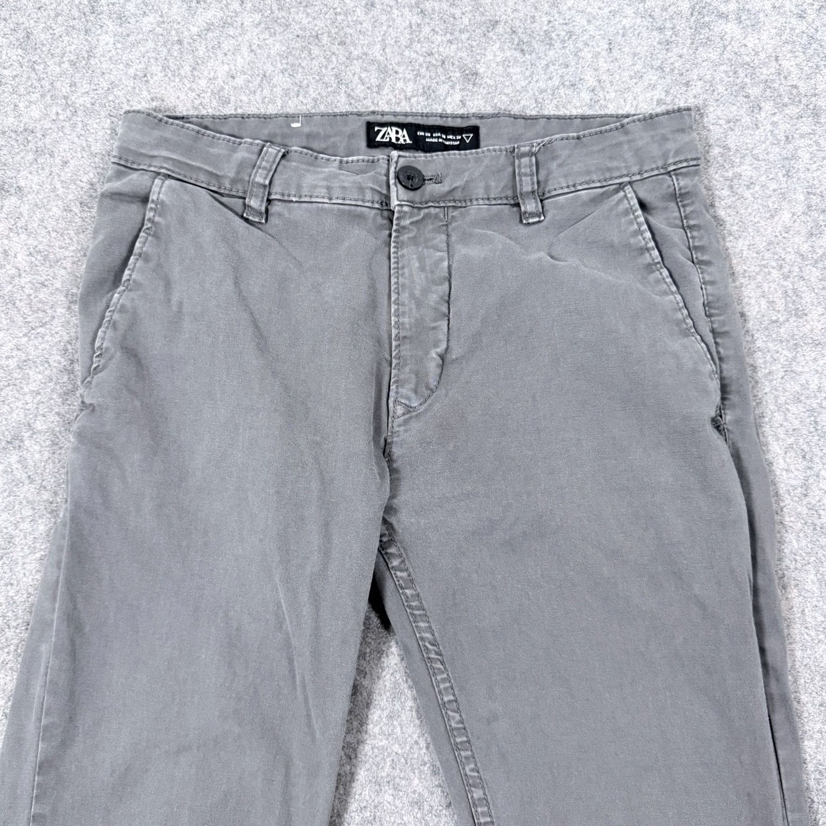 Zara Zara Slim Casual Stretch Chino Pant Men's Sz US 30 Gray Chino Slim Stretch Casual Pant Mens 30 Gray Size US 30 / EU 46 - 5 Thumbnail