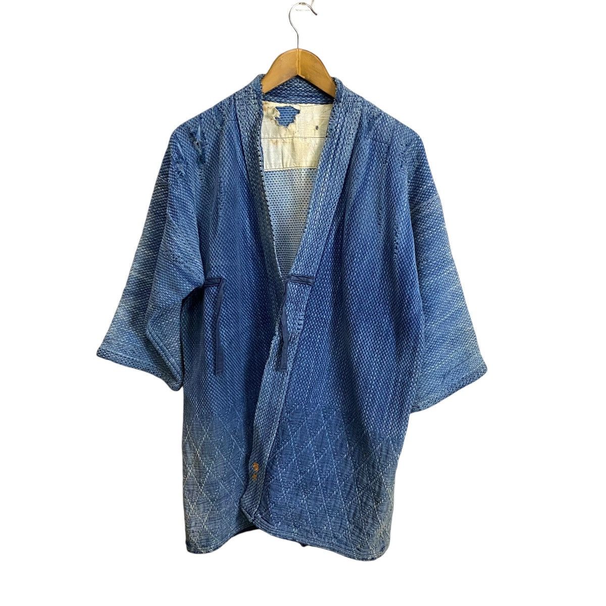 Indigo Vintage 70s Distress kimono sashiko indigo Size US M / EU 48-50 / 2 - 1 Thumbnail
