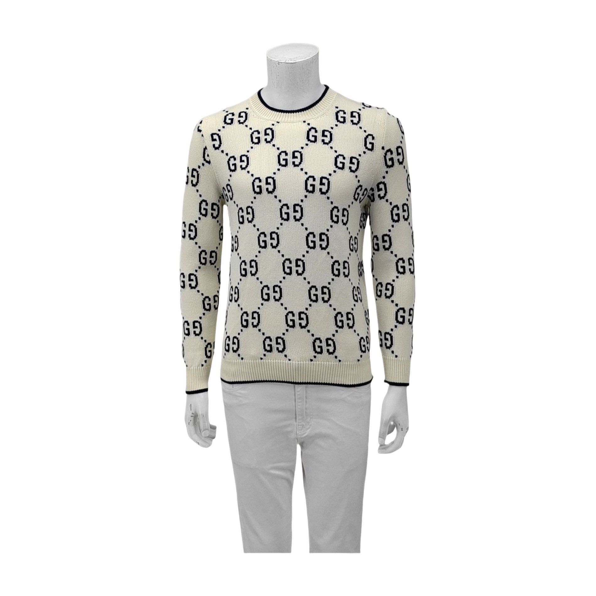 Gucci Gucci GG Logo Cotton Knit Sweater XS Size US XS / EU 42 / 0 - 1 Thumbnail