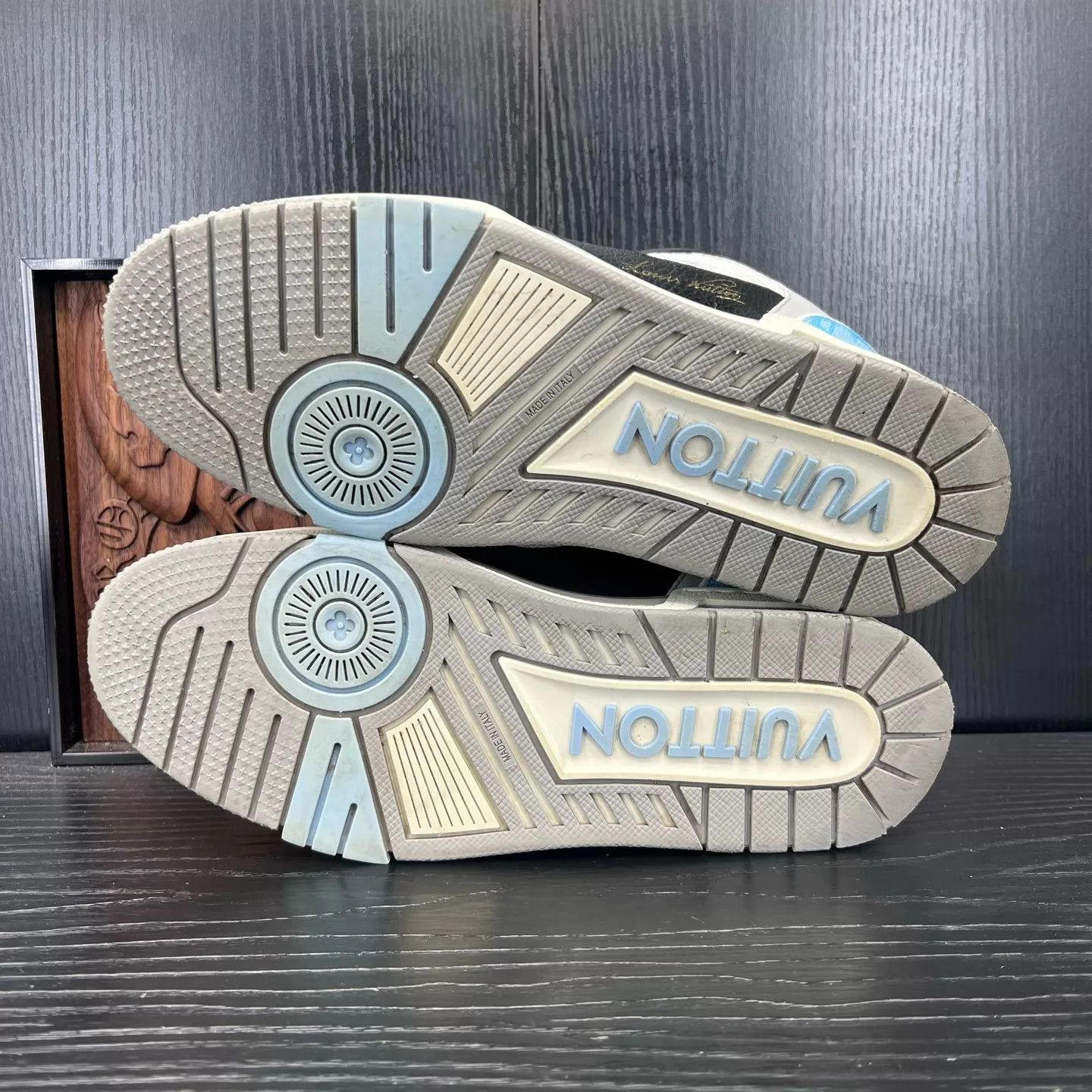 Louis Vuitton LV Trainer Ocean Blue 7/41 Good Condition With Box Size US 8 / EU 41 - 7 Thumbnail