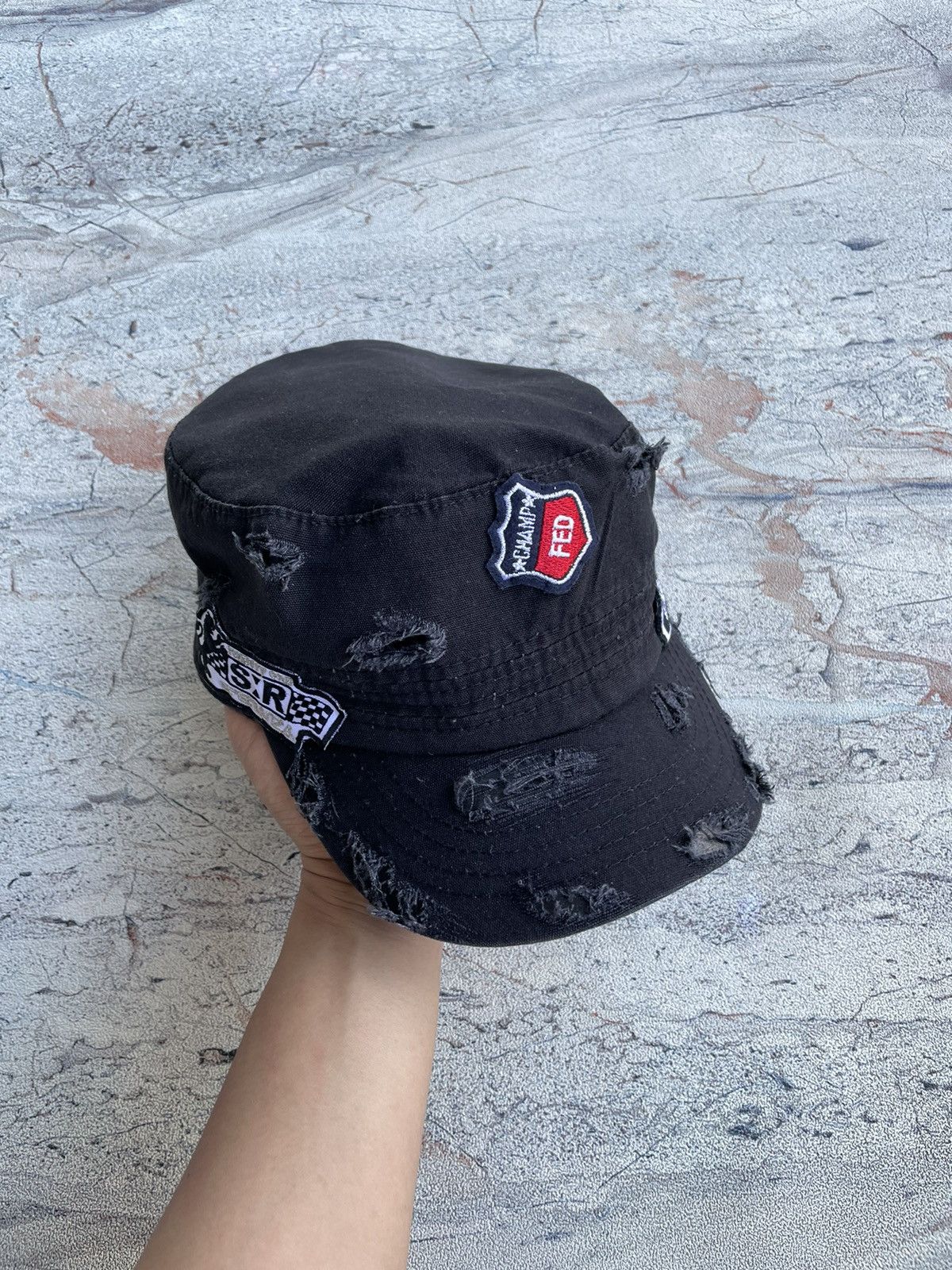 Unsound Rags SICK Grunge Distressed Patrol Cadet Hat lgb Size ONE SIZE - 2 Thumbnail