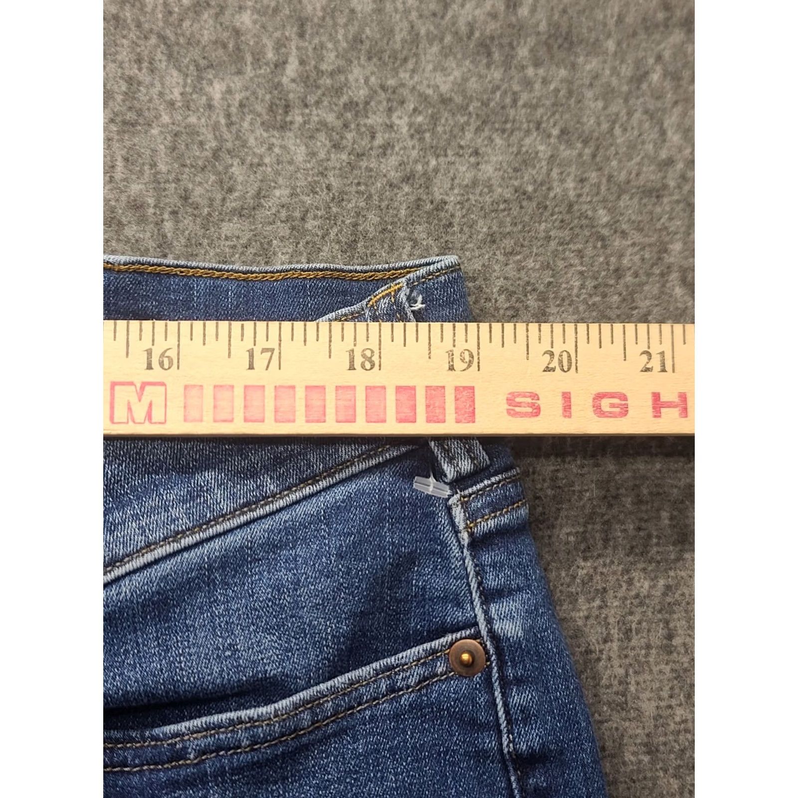 Denime Duluth Denim Jeans Womens 20W 38x28 Slim Stretch Ankle Cut Blue Denim utility? Size 42" / US 20 - 3 Thumbnail