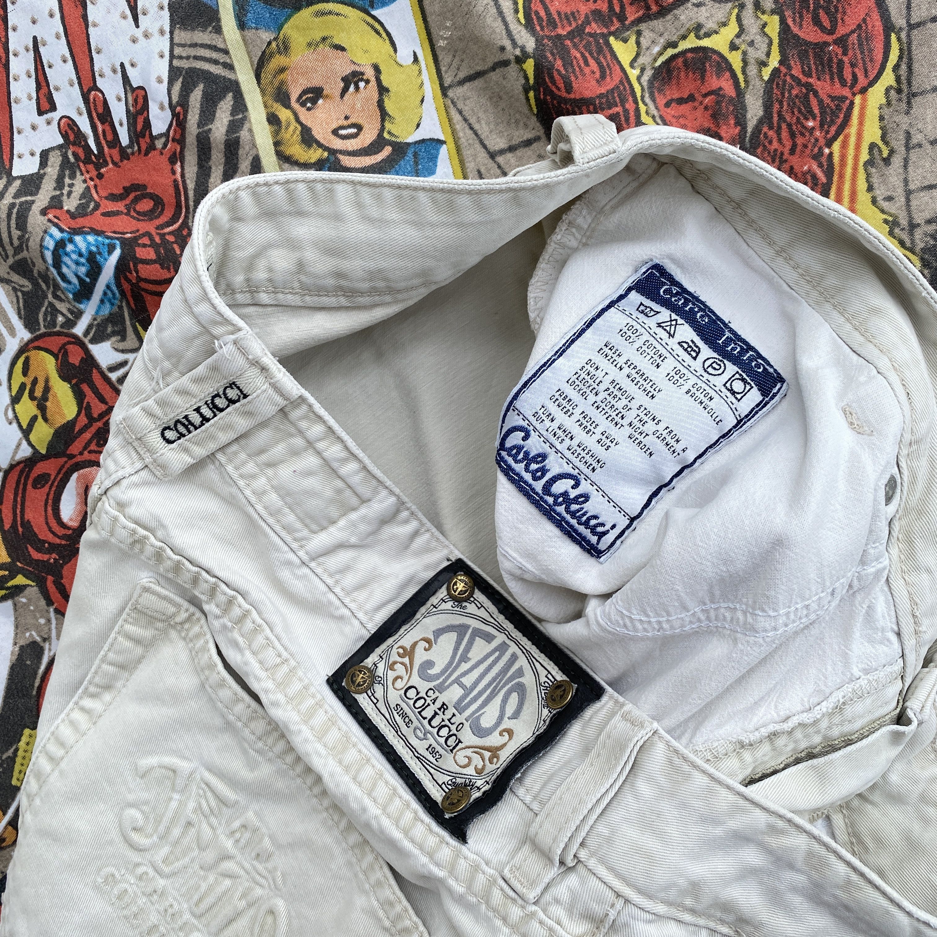 Carlo Colucci × Vintage Carlo Colucci vintage beige jeans - 36 x 34 Size US 36 / EU 52 - 6 Thumbnail