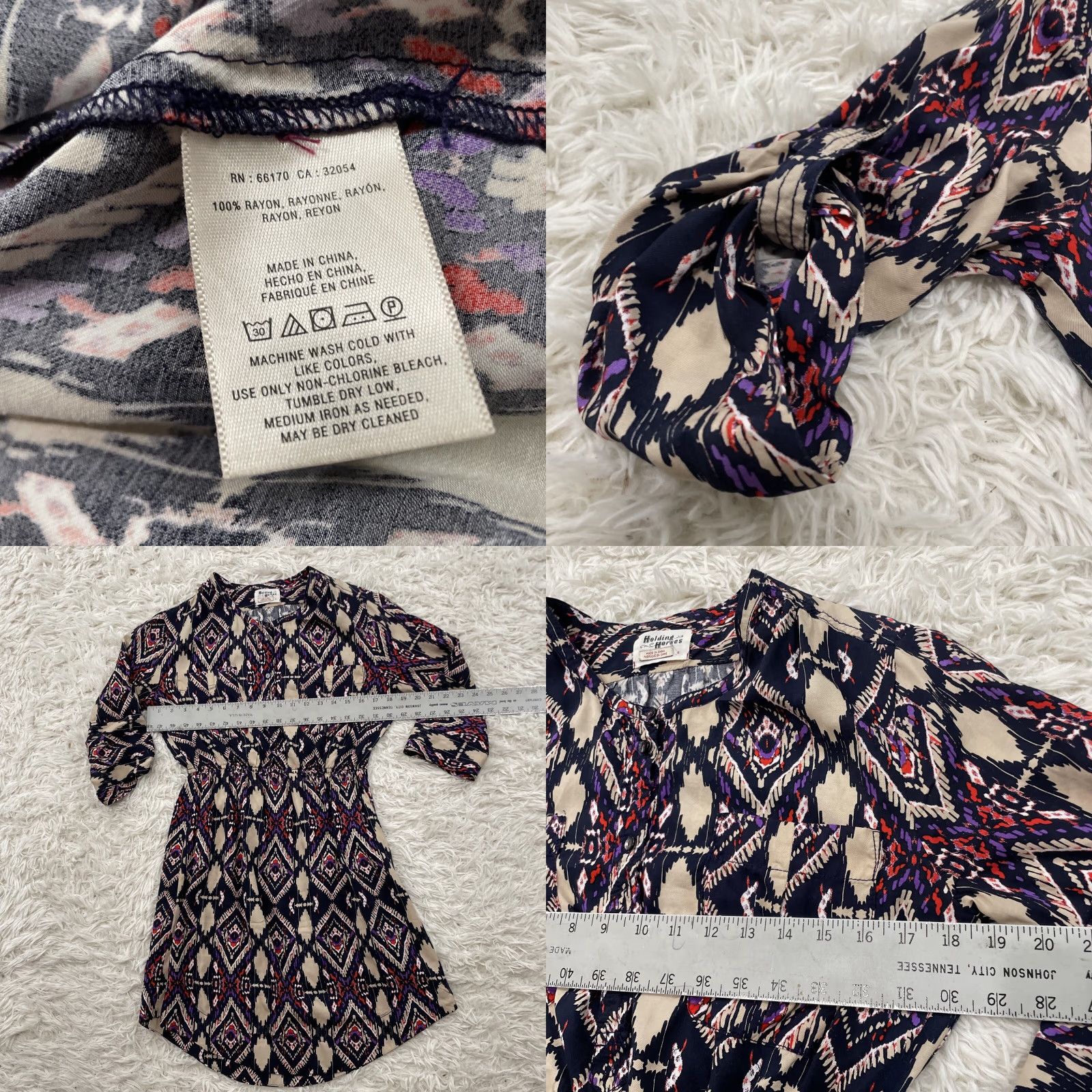 Anthropologie Anthropologie Shirt Dress Women 4 Purple Boho Aztec Western Y2k Geometric 3/4 Sleeve Button Pockets Multicolor Short Dress Style: Shirt Dress Size S / US 4 / IT 40 - 8 Thumbnail