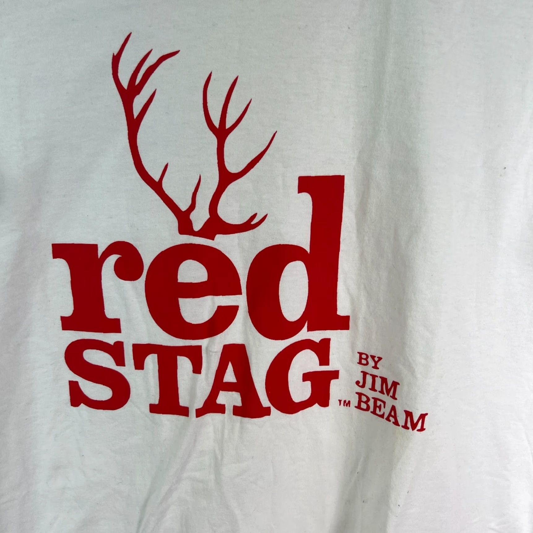 Vintage Jim Beam Shirt Mens XL White/Red Graphic Print Beer USA Size US XL / EU 56 / 4 - 2 Thumbnail