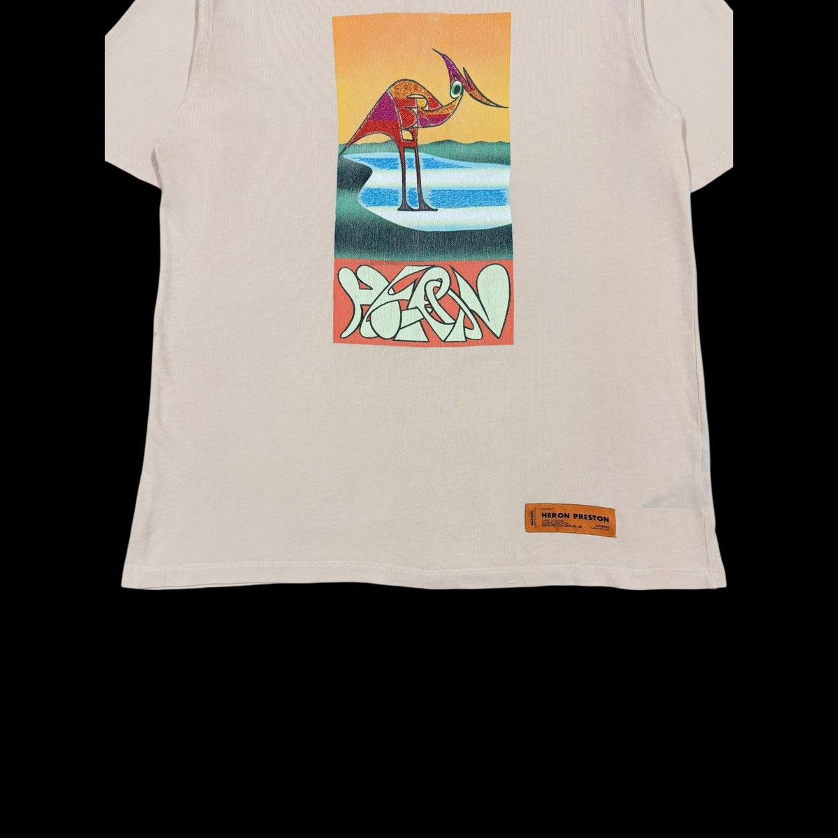 Heron Preston Orange Flamingo Embroidery Heron Preston Tee Size US L / EU 52-54 / 3 - 4 Thumbnail