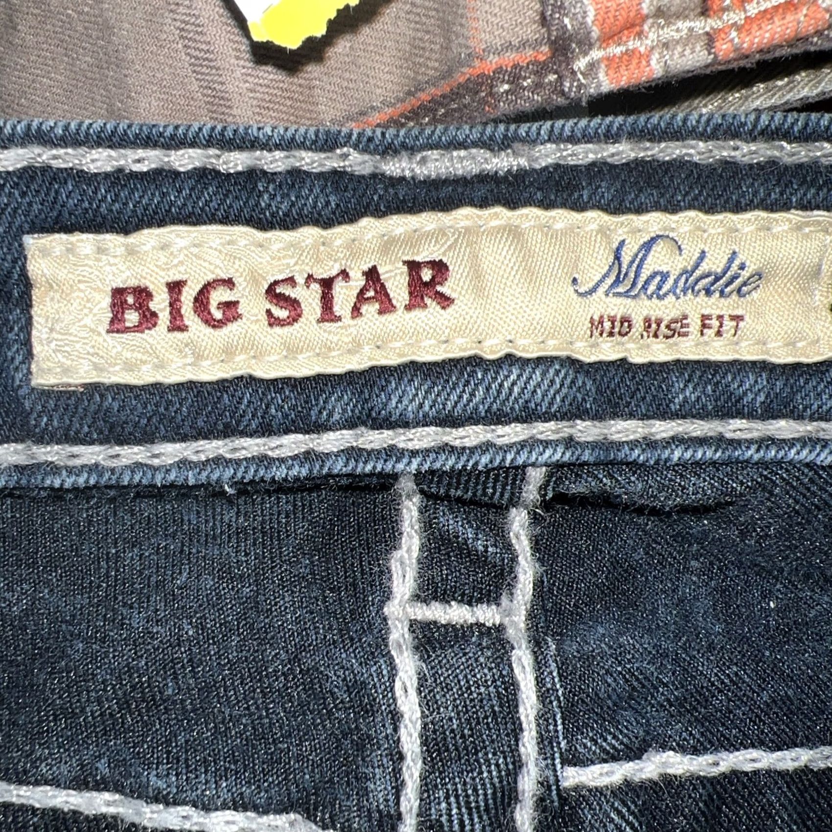 Vintage BIG STAR Jeans Womens 28 Blue Maddie Mid Rise Fit Size 28S Inseam Size 28" / US 6 / IT 42 - 5 Thumbnail