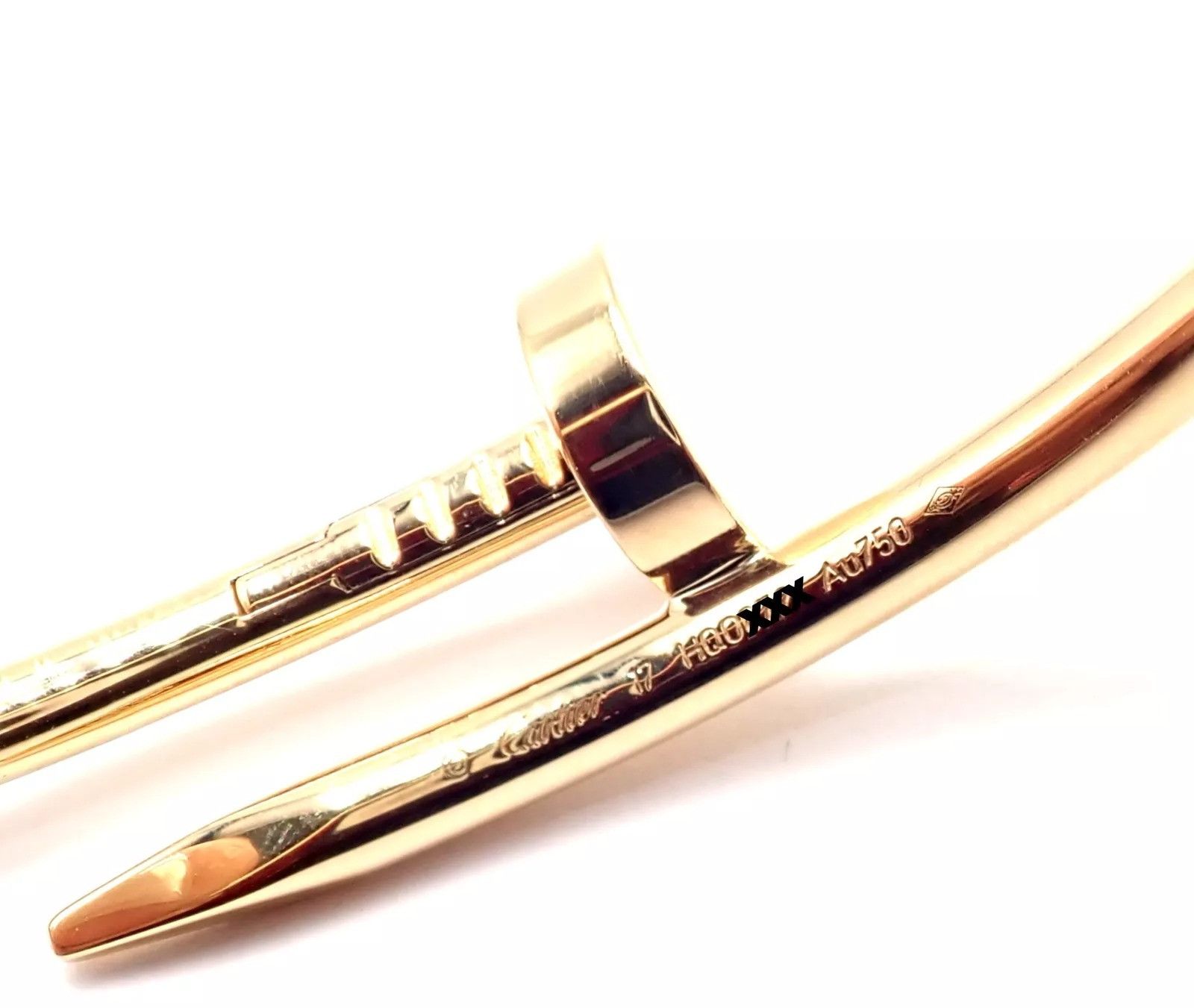 Cartier Cartier Juste 18k Yellow Gold Bangle Bracelet Size 17 Paper Size ONE SIZE - 4 Thumbnail