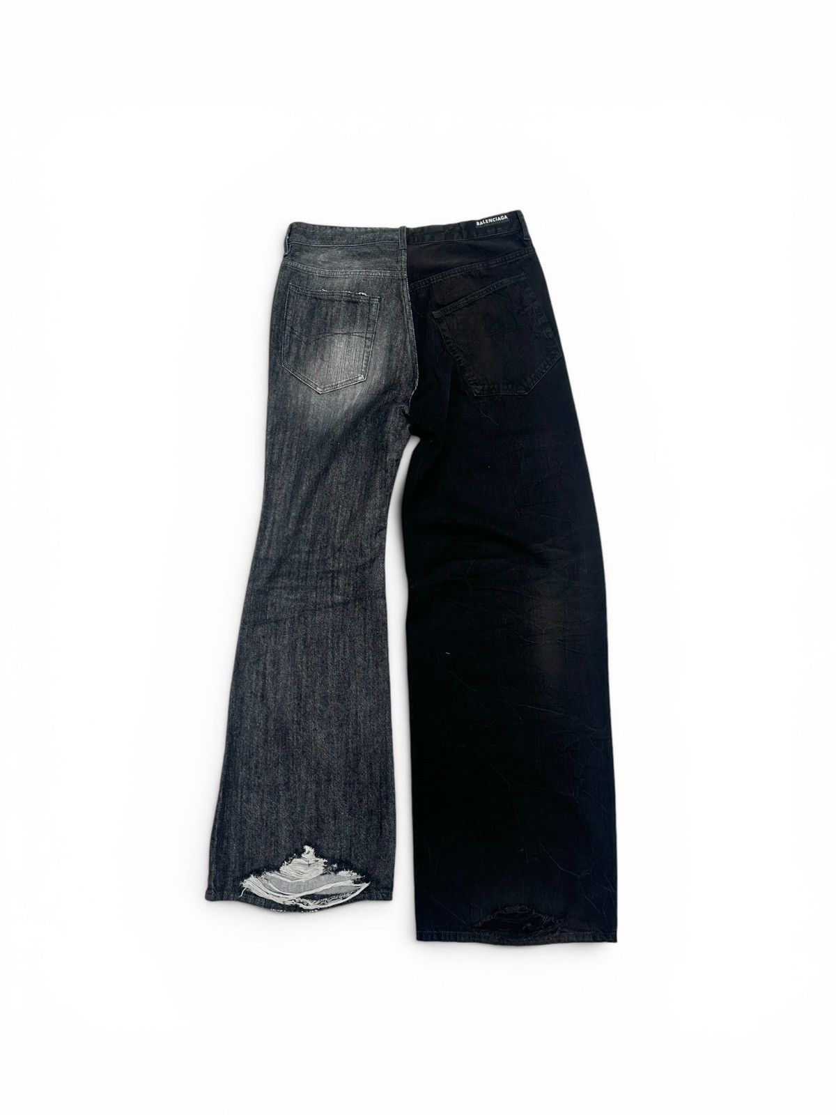 Balenciaga Balenciaga 50/50 Baggy & Flare Denim Pants Size US 30 / EU 46 - 2 Thumbnail