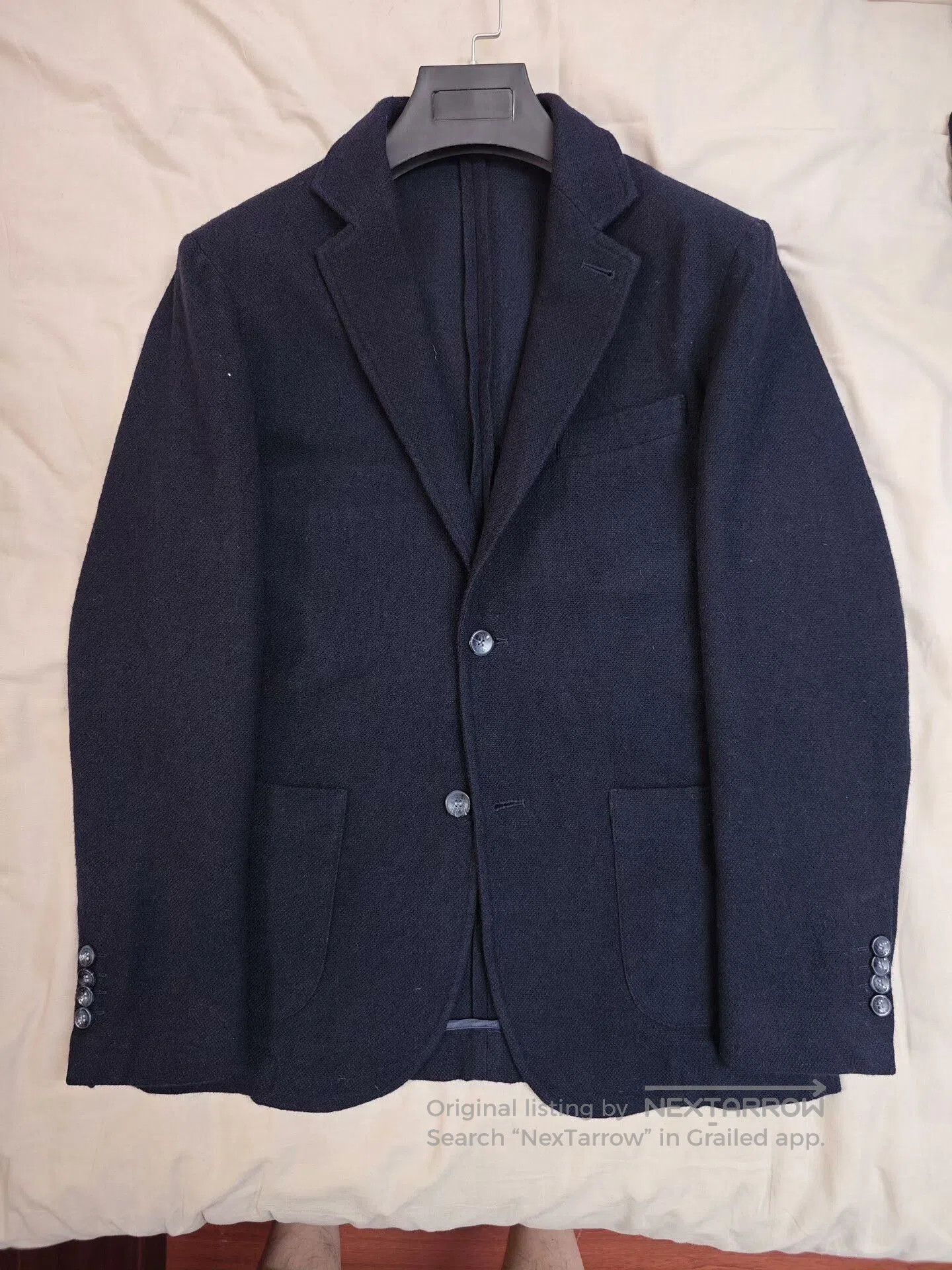 Japanese Brand Casual Unstructured Wool Blend Blazer. Size US M / EU 48-50 / 2 - 5 Thumbnail