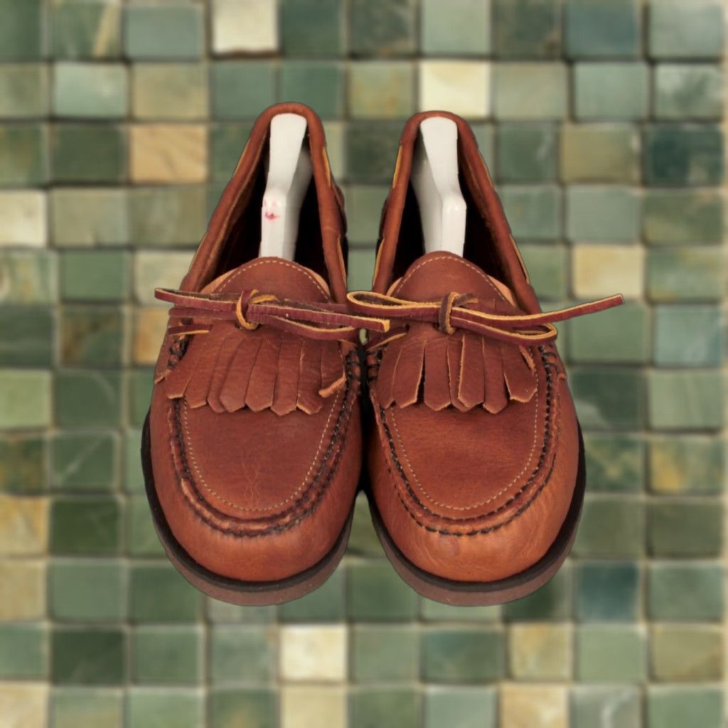 Vintage Gokey Moccasins - Men’s Leather Camp Kiltie Slippers Sz 10 D, Brown, Original Vintage Condition Size ONE SIZE - 1 Thumbnail