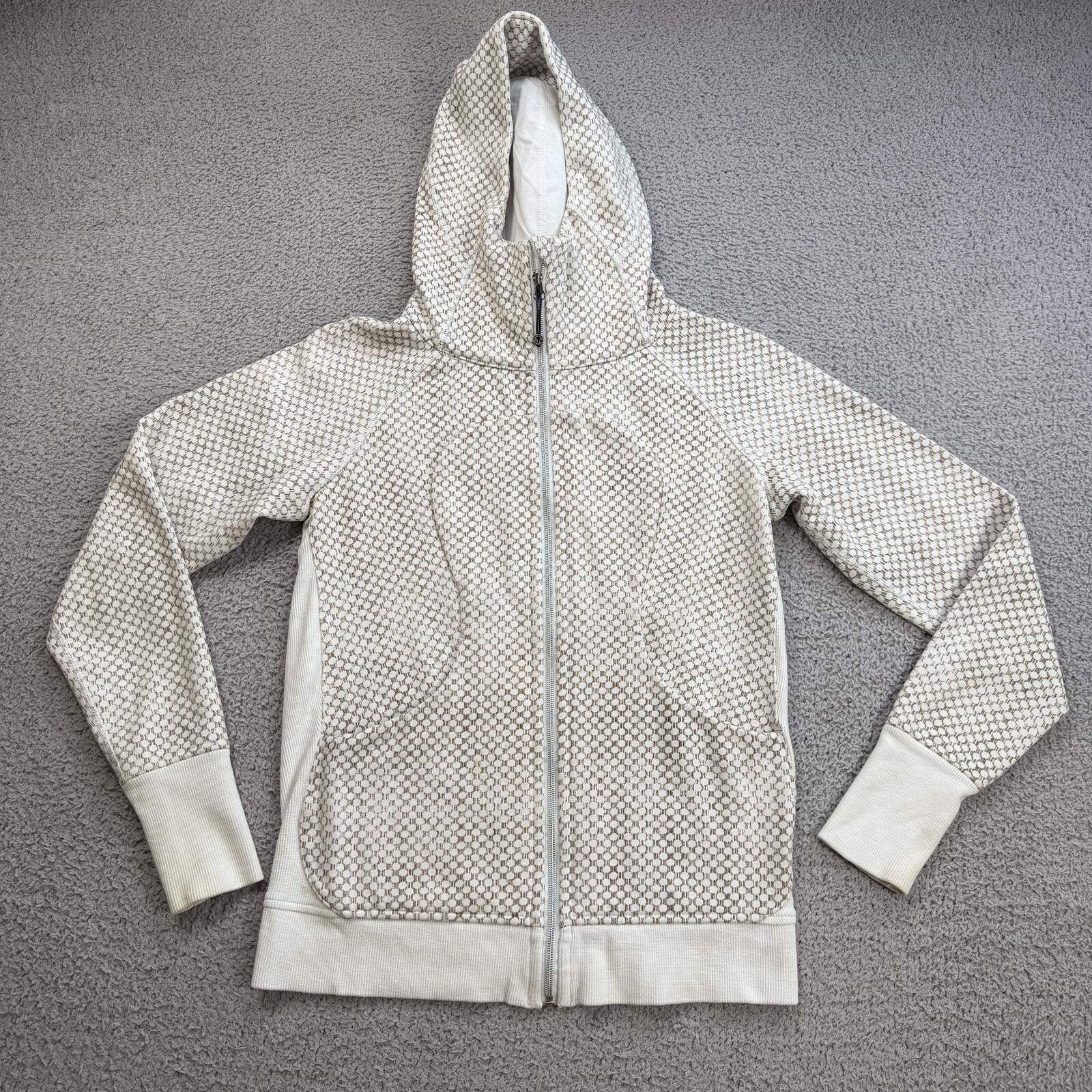 Lululemon Lululemon Full Zip Hoodie Womens 8 Cream Athletic Jacket Size M / US 6-8 / IT 42-44 - 1 Thumbnail