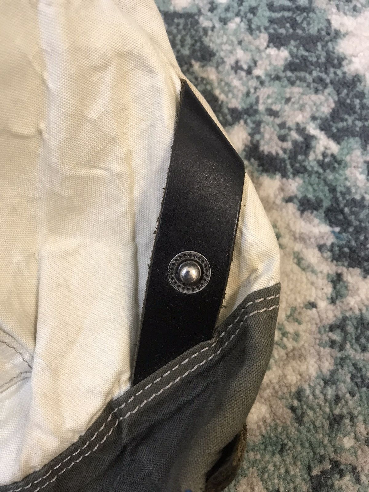 Pleats Please Issey Miyake SS15 Pleats Please Issey Miyake Leather x Canvas Bag Size ONE SIZE - 7 Thumbnail