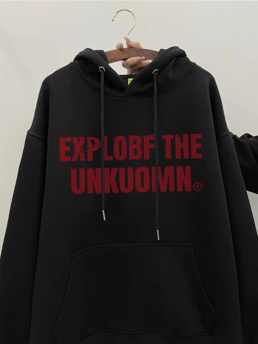 Designer × Japanese Brand Letter Print Retro Hip Hop Hooded Sweatshirt XL Size US XL / EU 56 / 4 - 1 Thumbnail