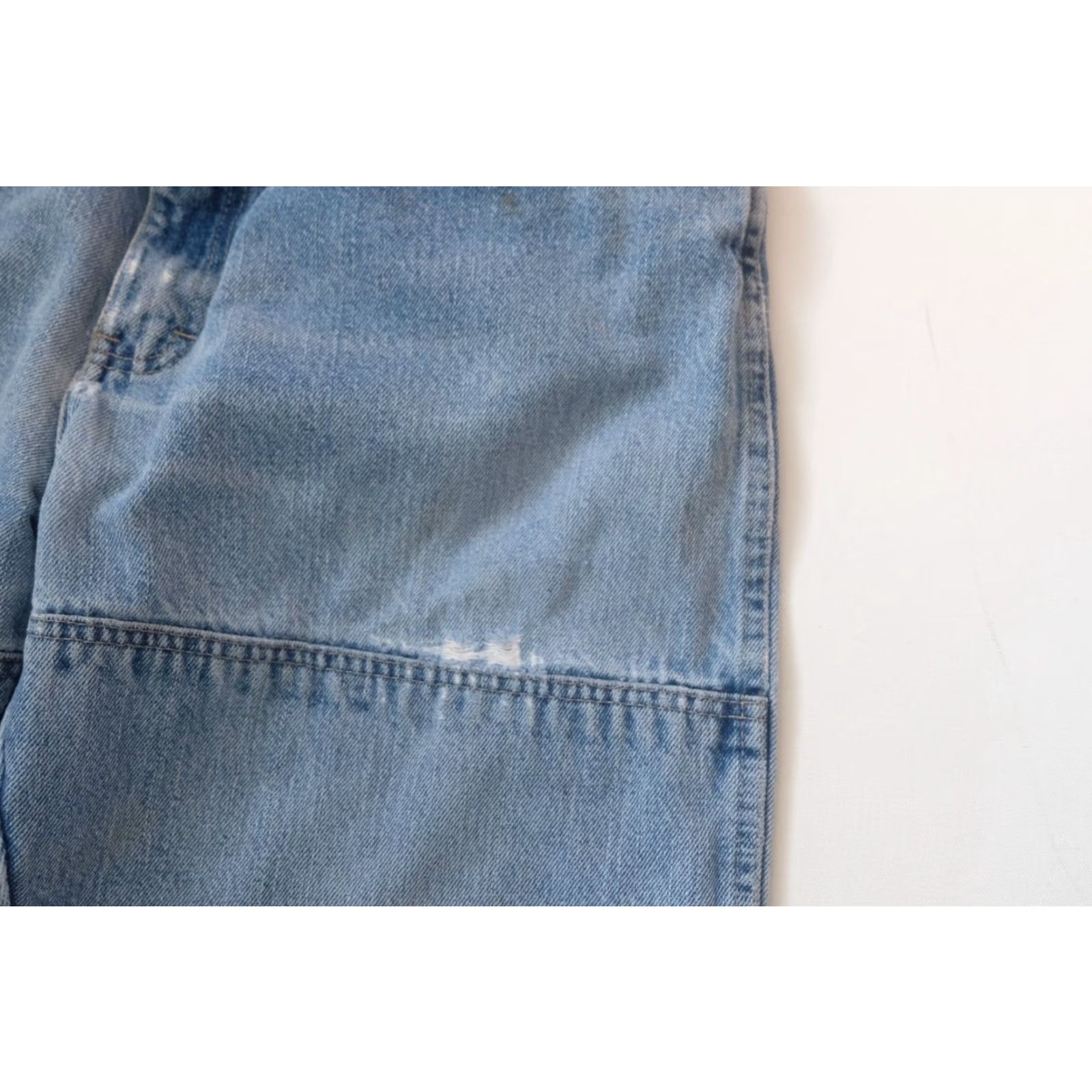 Dickies DICKIES Jeans 38x34 Blue DISTRESSED 5-Pocket Workwear 90s VTG Y2K 100% Cotton Denim Straight Relaxed Mens Regular Jeans Size US 38 / EU 54 - 5 Thumbnail