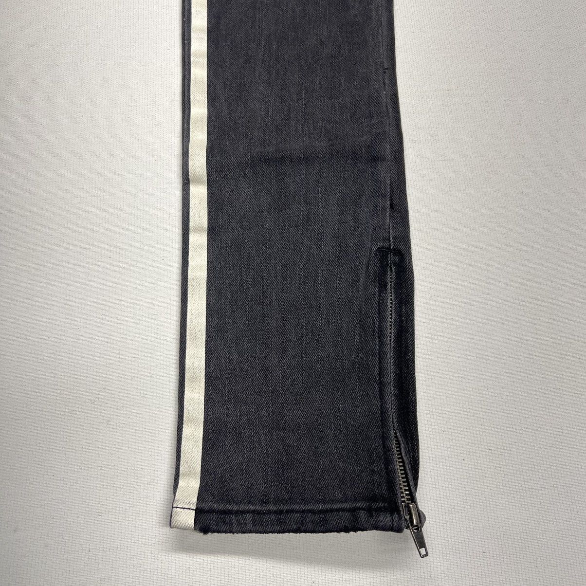 Pacsun Pacsun Jeans Black Stacked Skinny Drawstring Zip Side Stripe Size US 30 / EU 46 - 3 Thumbnail