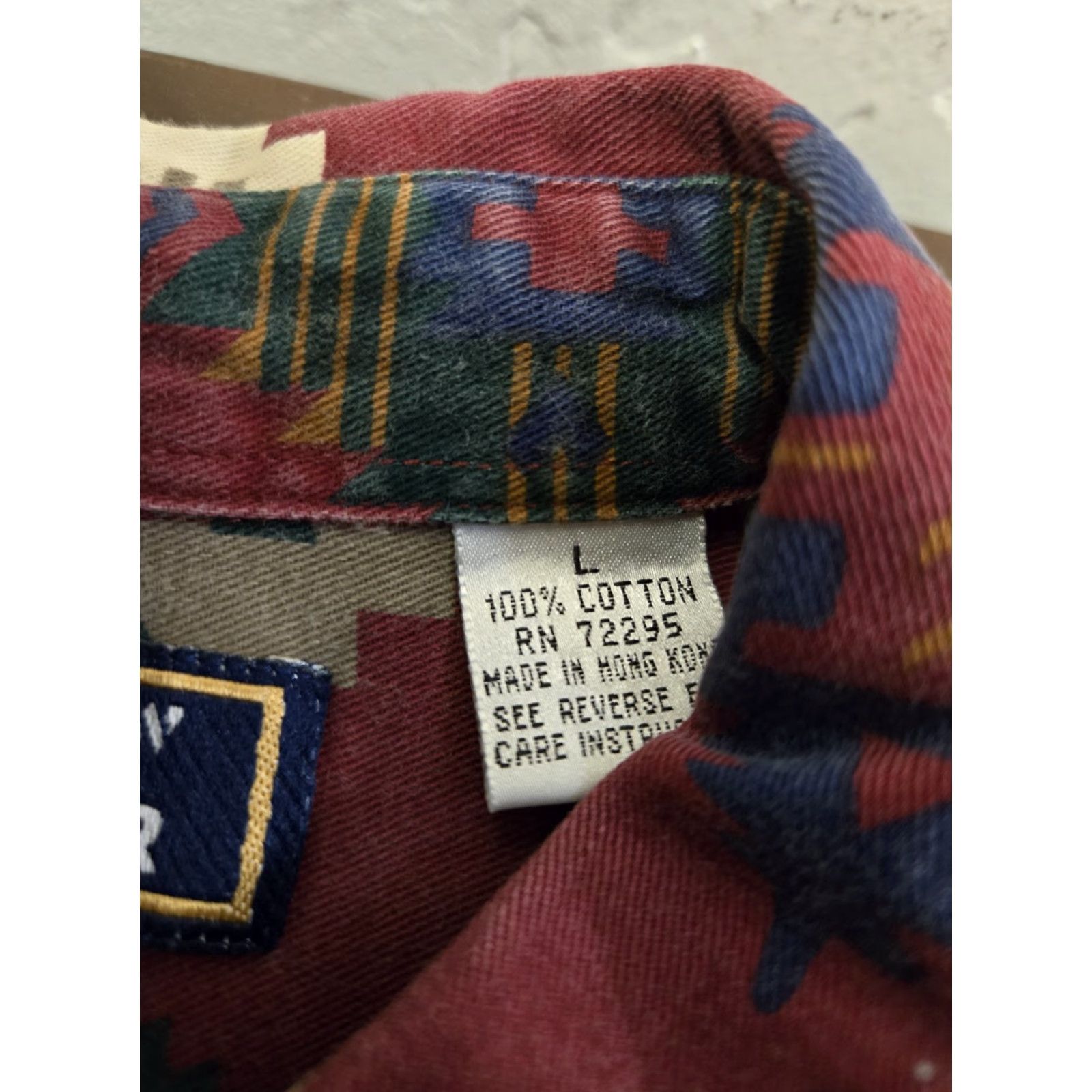 Review VINTAGE Review by Baxter Shirt Mens Large Red Aztec Southwestern Button Up 90s Size US L / EU 52-54 / 3 - 6 Thumbnail
