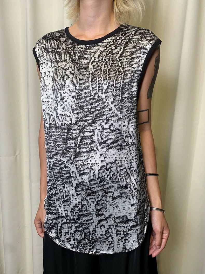 HELMUT LANG Dark vanguard snake print vest