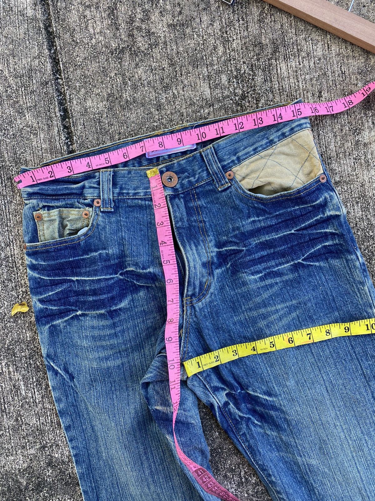 Japanese Brand Vintage Embroidery Sukarjan Denim -Look like Kurakuri Design Size US 31 - 13 Thumbnail